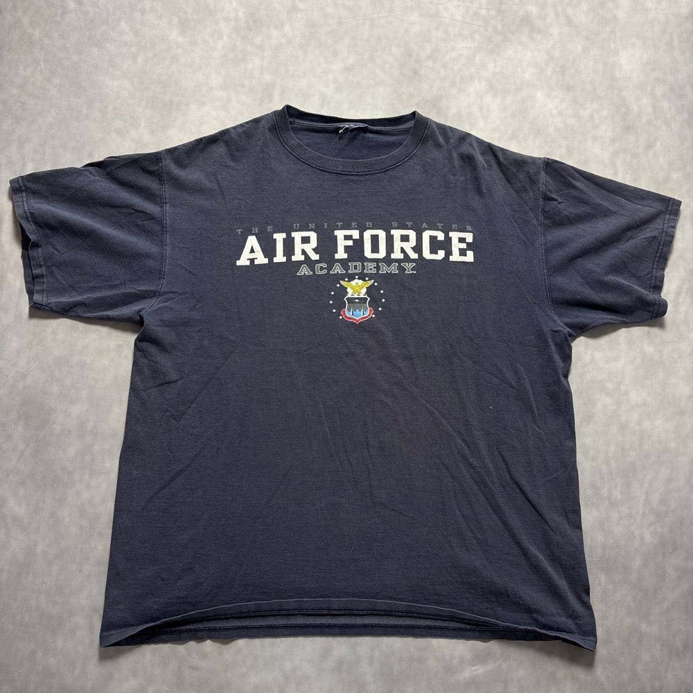 Vintage US Air Force Academy‎ T-Shirt Mens XL Navy Blue Graphic Military USAFA